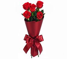 Букет 5 Красных роз Эдлесс Лав в Новопластуновской