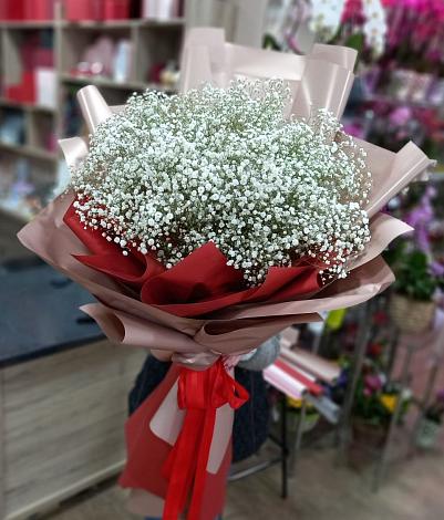 Букет цветов из: Гипсофила в Новопластуновской
