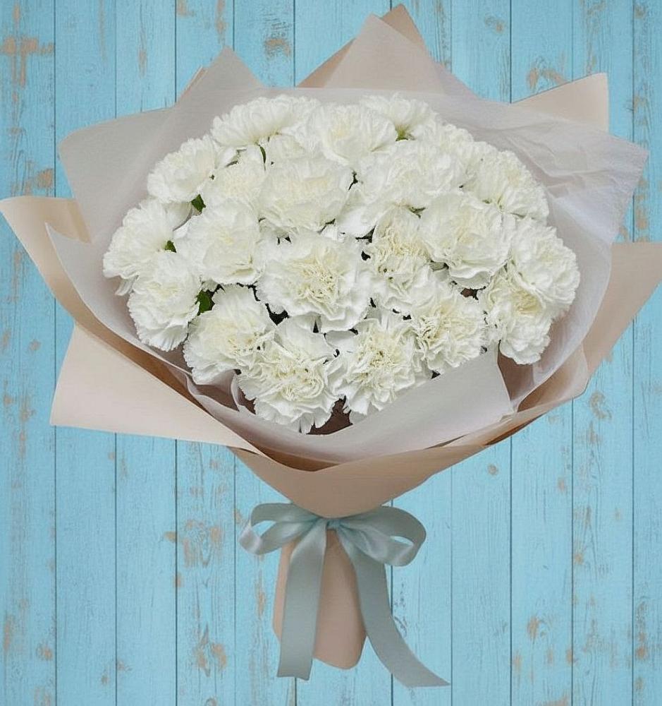 Букет цветов из: Гвоздики в Новопластуновской