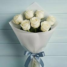 Букет 7 Белых роз Эдлесс Лав #REPLACE_PRED# Новопластуновской