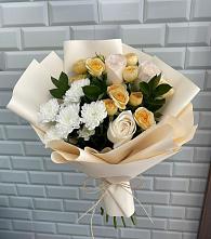 Букет цветов из:  Розы и Хризантемы в Новопластуновской
