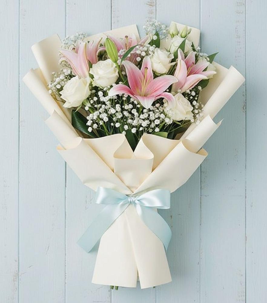 Букет цветов из: Лилии в Новопластуновской