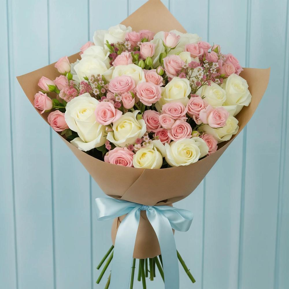 Букет цветов из: Розы в Новопластуновской