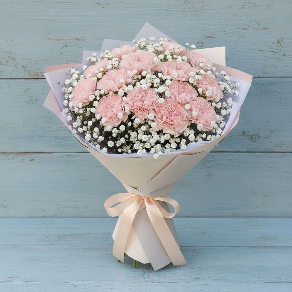 Букет цветов из: Гвоздики в Новопластуновской