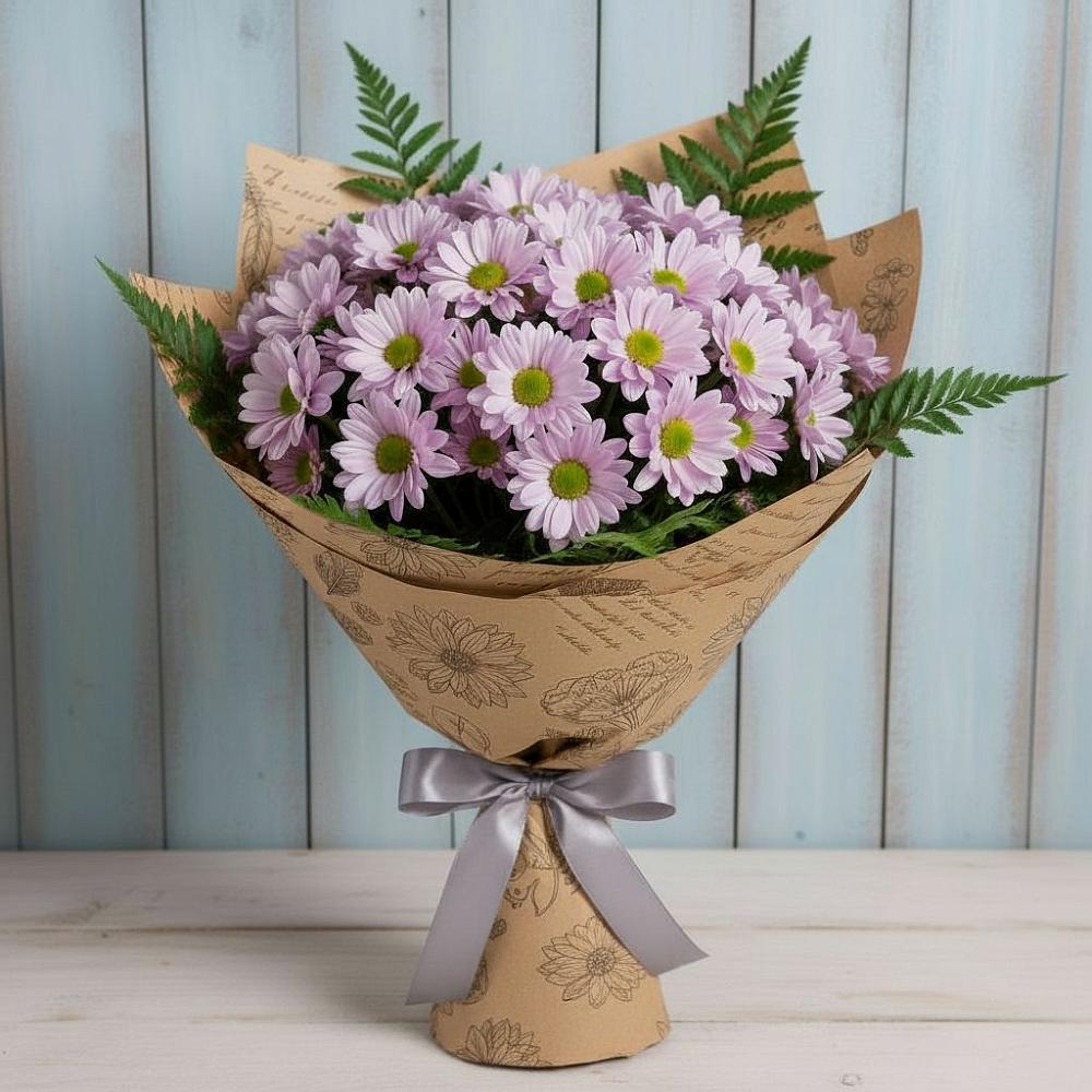 Букет цветов из: Хризантемы в Новопластуновской