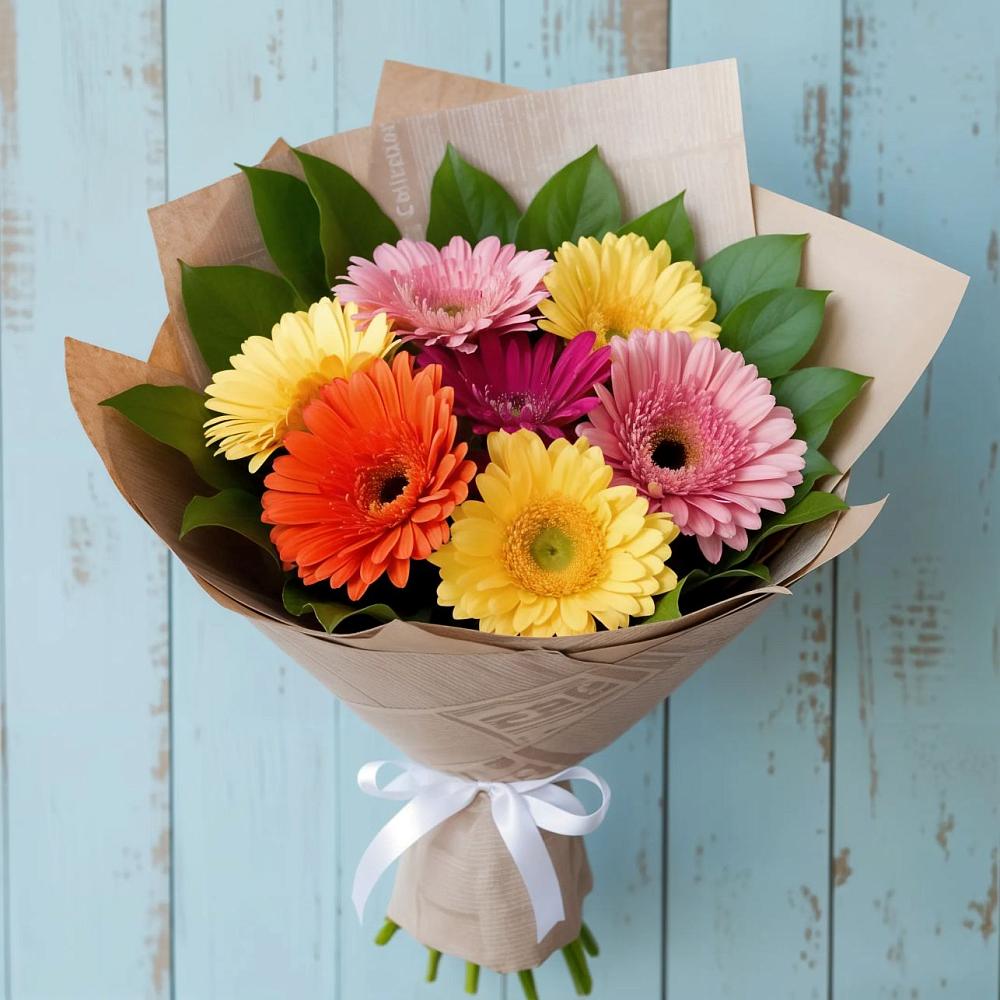 Букет цветов из: Герберы в Новопластуновской