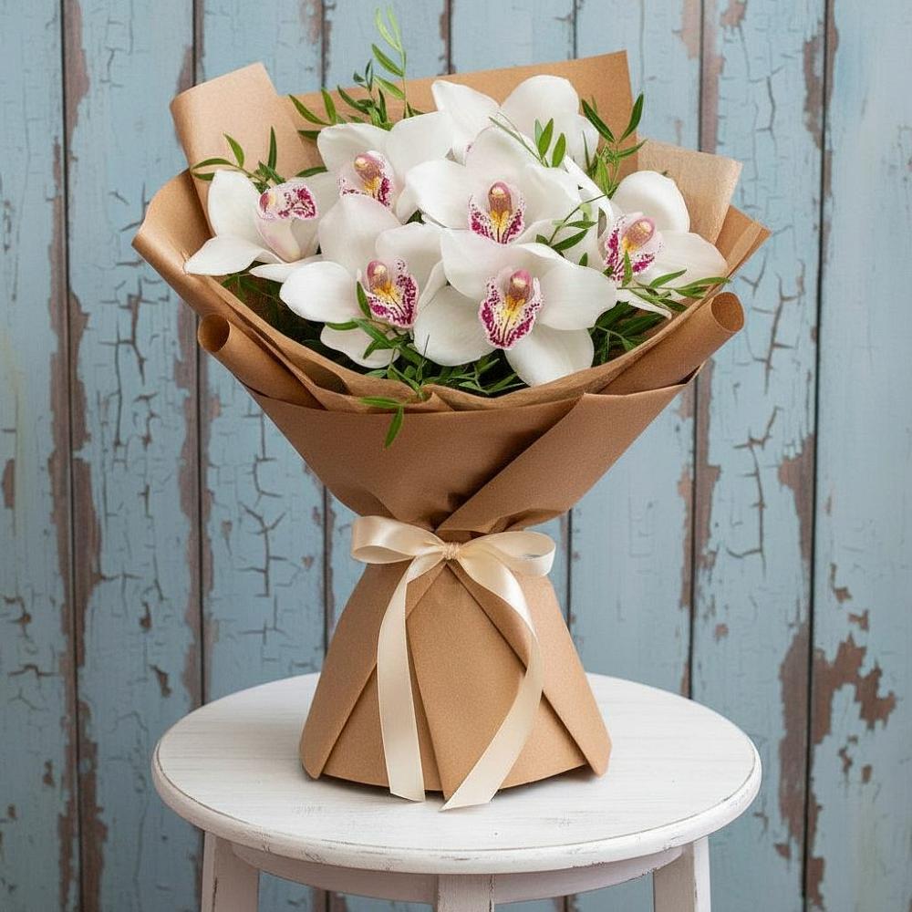 Букет цветов из: Орхидеи и Розы в Новопластуновской