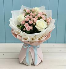 Букет цветов из:  Розы в Новопластуновской