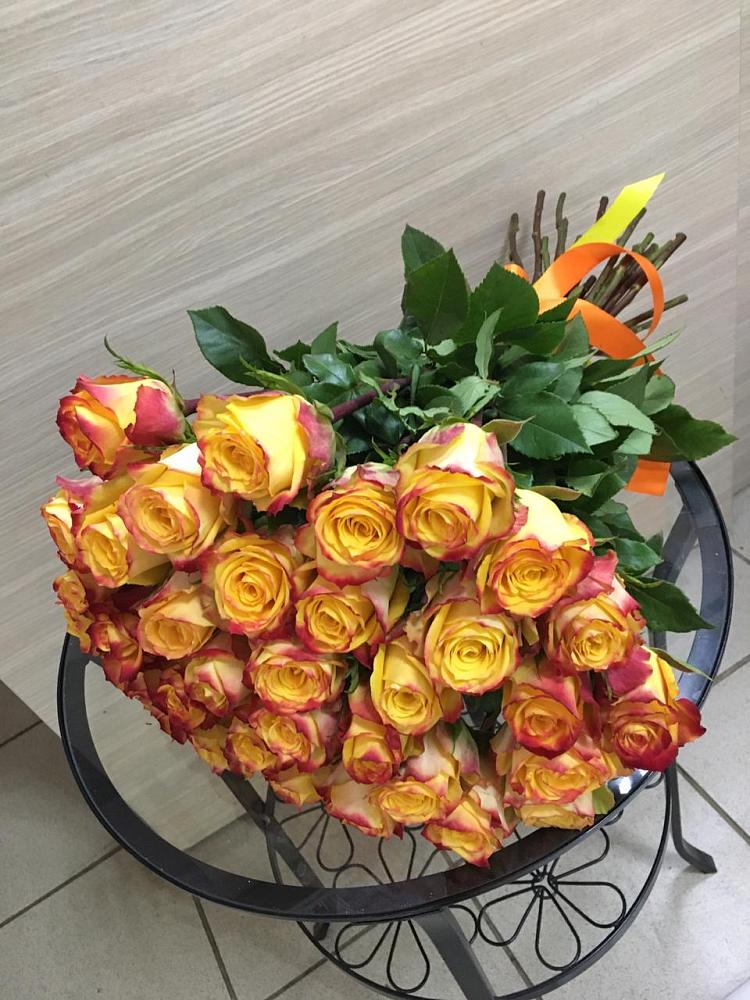 Букет Желтые розы в Новопластуновской