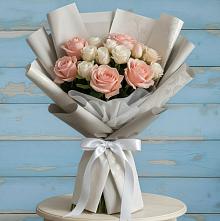 Букет цветов из:  Розы #REPLACE_PRED# Новопластуновской