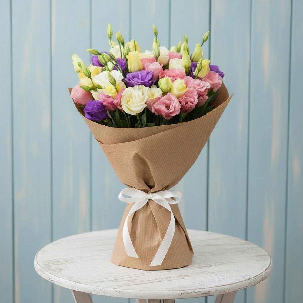 Букет цветов из: Лизиантусы в Новопластуновской