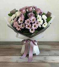 Букет цветов из:  Хризантемы и Розы #REPLACE_PRED# Новопластуновской