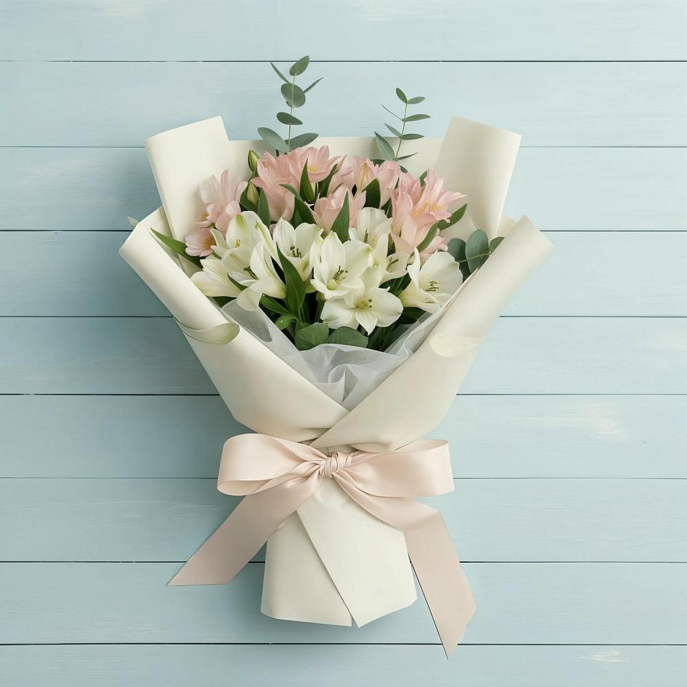 Букет цветов из: Альстромерии в Новопластуновской