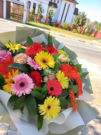 Букет цветов из: Герберы в Новопластуновской