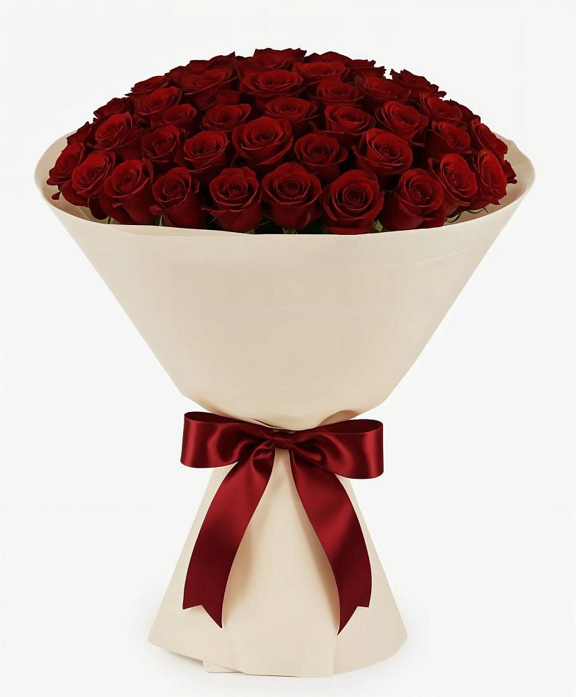 Букет 101 Бордовая роза Блэк Бакарра в Новопластуновской