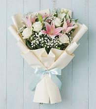 Букет цветов из:  Лилии #REPLACE_PRED# Новопластуновской