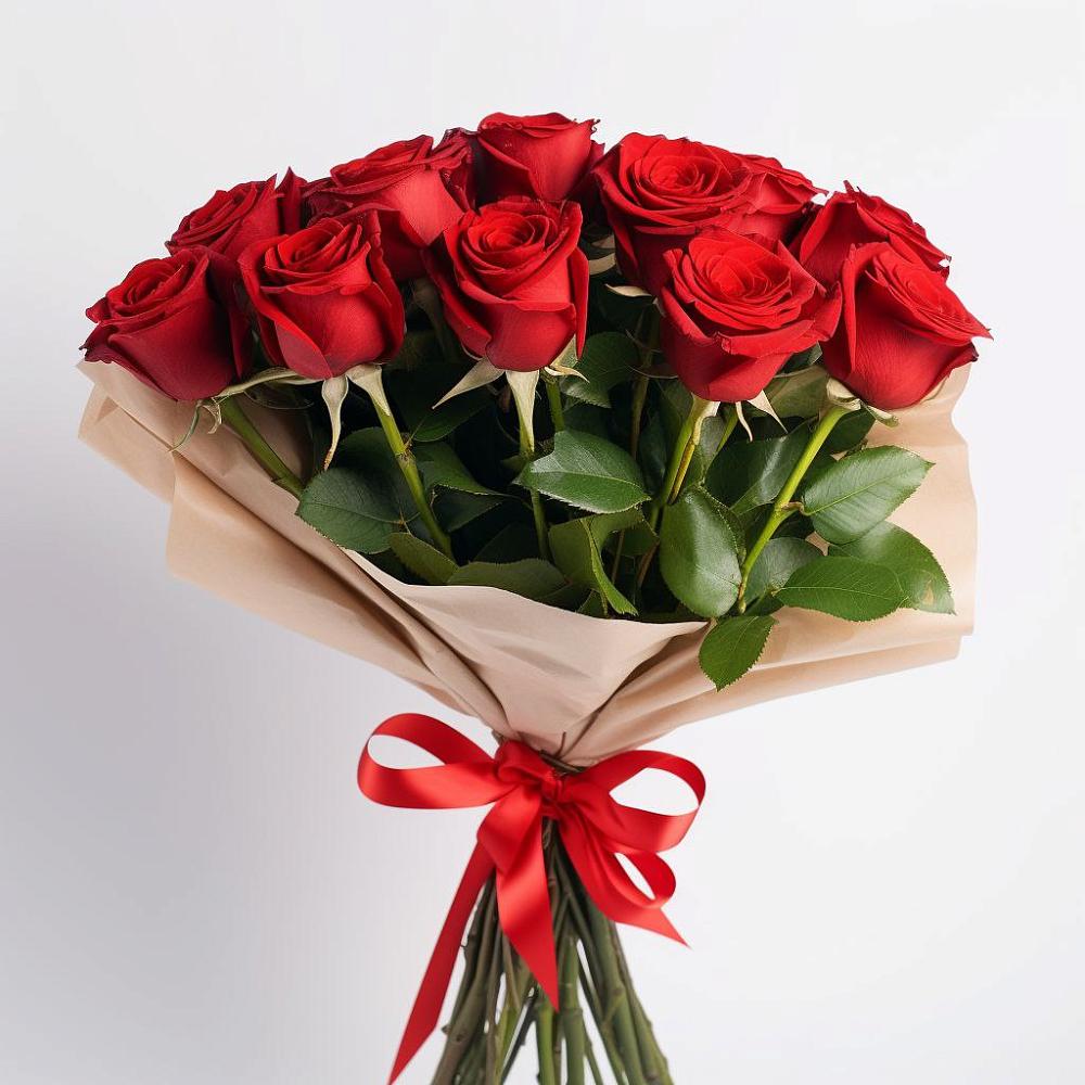 Букет 11 Красных роз Эдлесс Лав в Новопластуновской
